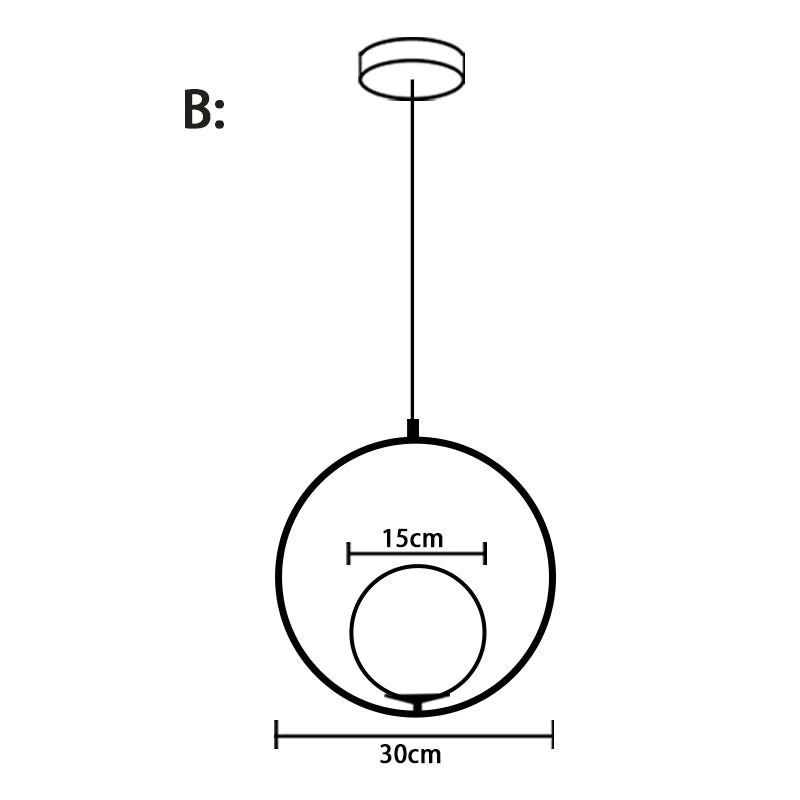 Lámparas colgantes de bola de cristal DecorBites™ | Lámpara colgante LED nórdica moderna para comedor y bar