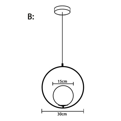Lámparas colgantes de bola de cristal DecorBites™ | Lámpara colgante LED nórdica moderna para comedor y bar