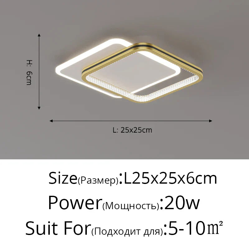 DecorBites™ Crystal LED Ceiling Lights for Home Entrance Indoor Lighting Fixtures