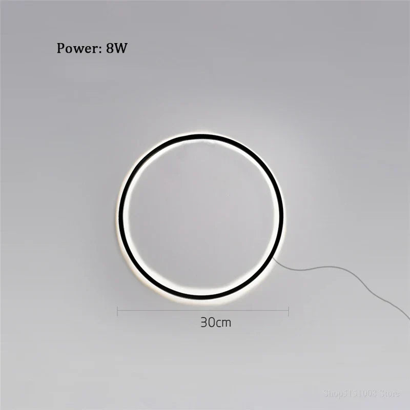 DecorBites™ LED Ring Wall Lamp: Minimalist Living Room Decor & Atmosphere Light