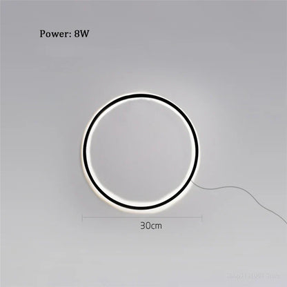 DecorBites™ LED Ring Wall Lamp: Minimalist Living Room Decor & Atmosphere Light