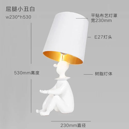 DecorBites™ Clown Desk Lamp: Modern Style, Creative Design, Character Table Lighting for Bedroom.