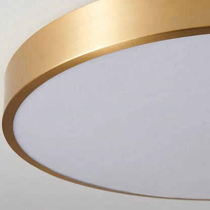 DecorBites™ مصباح سقف دائري رفيع من النحاس LED لغرفة النوم وغرفة المعيشة وغرفة الطعام