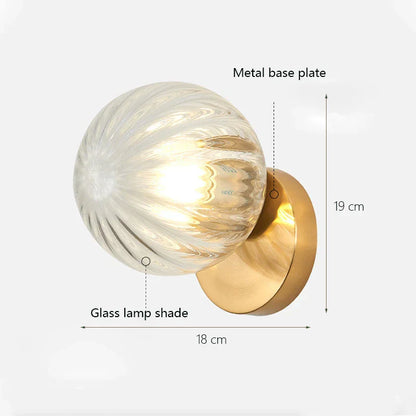 Lámpara de pared de bola de cristal DecorBites™: Estilo nórdico minimalista moderno, iluminación de lujo para el dormitorio