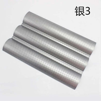 Molde DecorBites™ Wave para hornear baguettes francesas - Bandeja antiadherente para pasteles con 4 ranuras