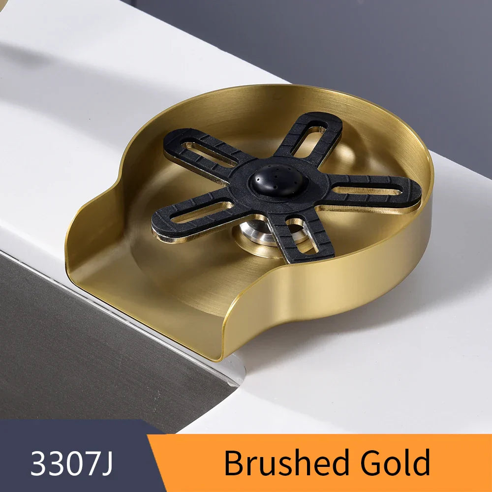 DecorBites™ Glass Rinser: Automatic Cup Washer for Home Sink, Coffee Bar, Kitchen Accessories