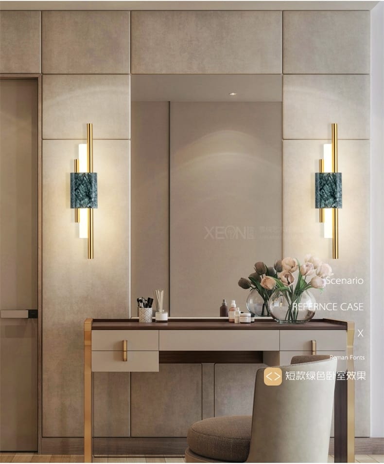 Moderne Marmor LED Wandlampe für Wohnzimmer, Schlafzimmer und Badezimmer