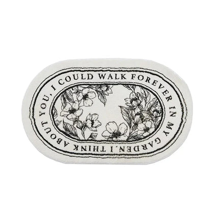 سجادة حمام مشعرة مطبوعة بنقشة ملائكية من DecorBites™ مقاس 40×60 سم