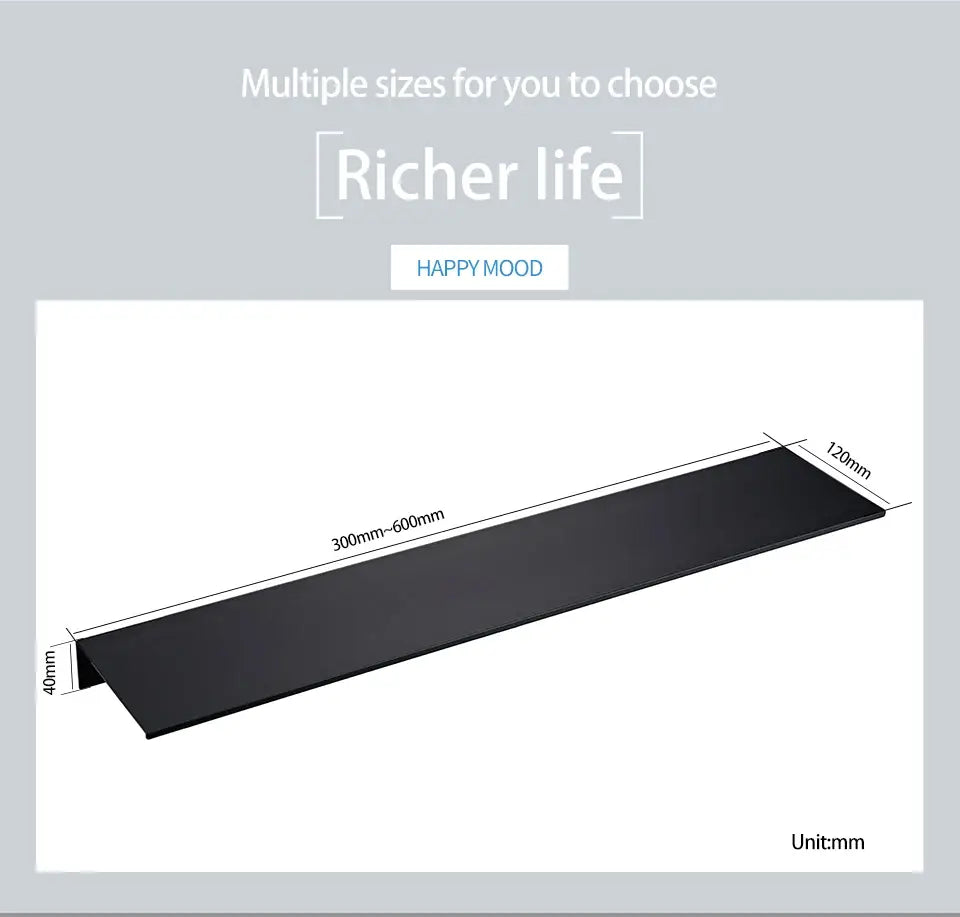DecorBites™ Modern Black and White Wall-Mounted Organizer Shelf