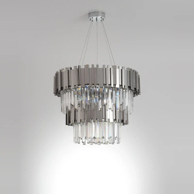 DecorBites™ Crystal LED Chandelier Suspension Lighting for Foyer
