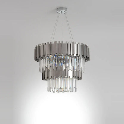 DecorBites™ Crystal LED Chandelier Suspension Lighting for Foyer