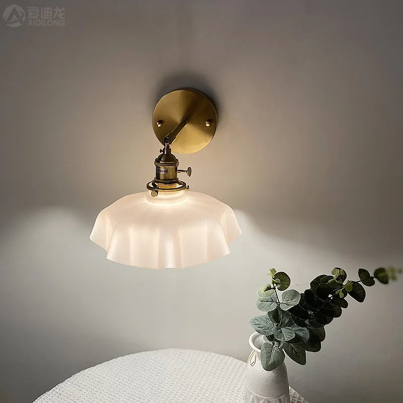 DecorBites™ LED Glass Wall Lamp Modern Nordic Design for Bedroom Living Room