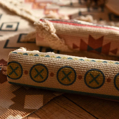 DecorBites™ Bohemian Tassel Rug - Retro Hand Woven Carpet for Home Decor