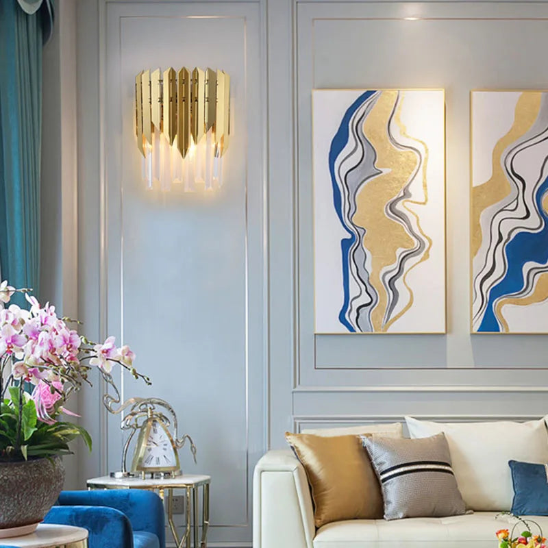 Lámpara de pared de cristal DecorBites™: Luz de carga inalámbrica para dormitorio, pasillo, escalera