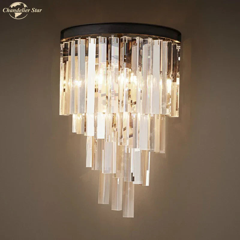 DecorBites™ Crystal Wall Lamp: Postmodern Luxury for Bedroom, Living Room, Hotel - Creative Indoor Lighting