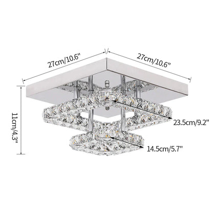 DecorBites™ Crystal LED Ceiling Chandelier Modern Lighting Fixture for Home Hotel Decor