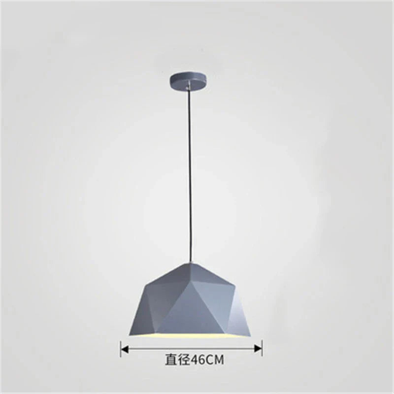 DecorBites™ Iron Diamond Pendant Lights Modern Geometry Pendent Lighting for Living Room & Cafe