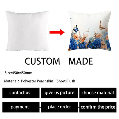 DecorBites™ Butterfly Flower Pillow Case: Colorful Animal Landscape Sofa Cushion Cover