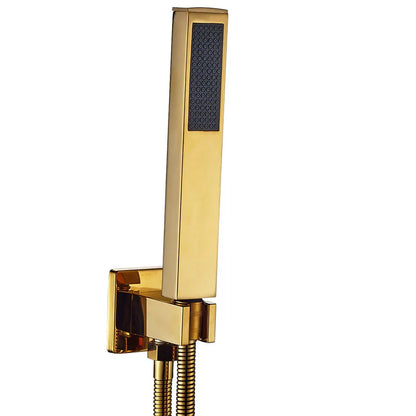 DecorBites™ Golden Rainfall Shower Faucet Set with Single Handle Brass Bath Mixers