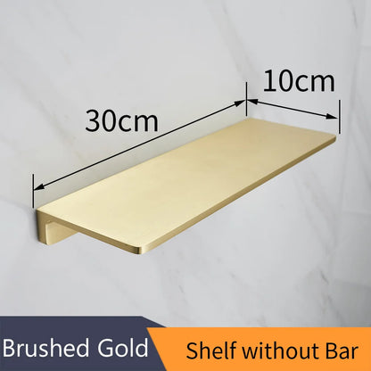 DecorBites™ Gold Bath Hardware Set: Towel Ring, Toilet Brush Holder - WF-552200