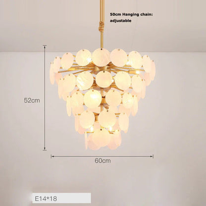 DecorBites™ Agate Designer LED Chandelier for Foyer & Dining Room
