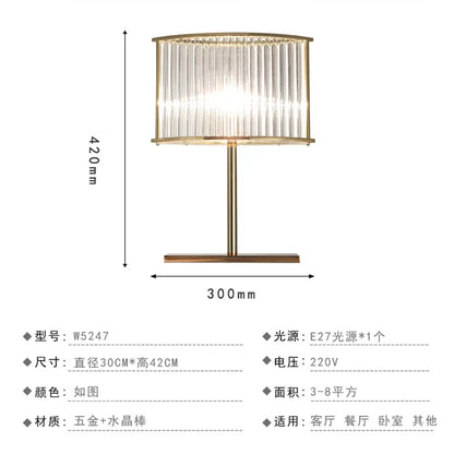 DecorBites™ Crystal Table Lamp: Nordic Light Luxury Design for Bedroom Bedside