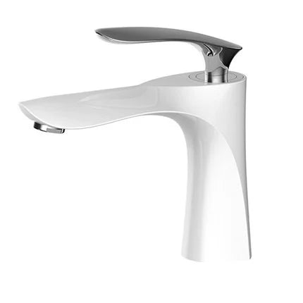 Decorbites™ Grifo de Lavabo Dorado con Asa Única Mezclador de Agua Caliente y Fría Montaje en Cubierta