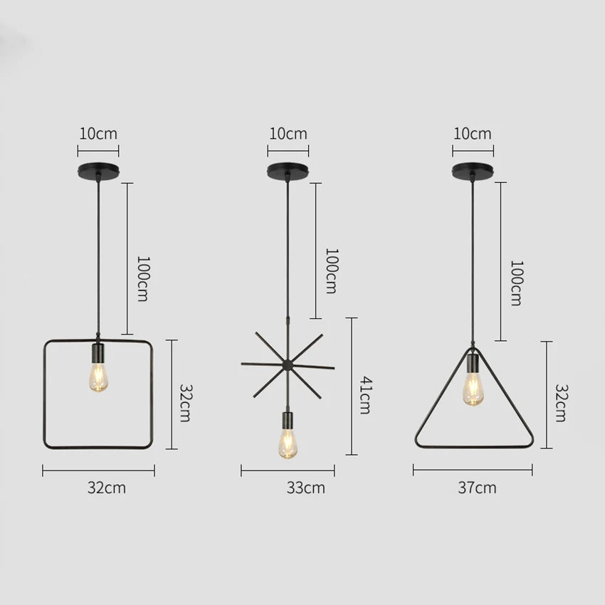 DecorBites™ Industrial Nordic Retro Pendant Lights for Home and Bar Chandelier.