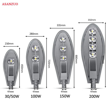 DecorBites™ LED Street Light - Waterproof IP65 Road Lamp for Outdoor Garden Lighting