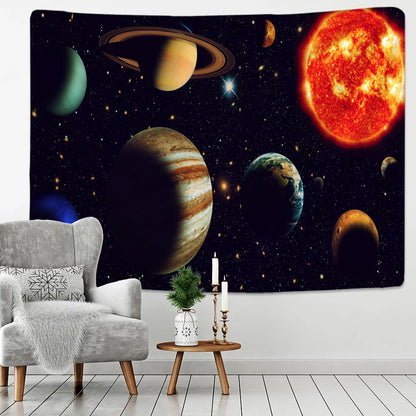 Decobites Starry Night Sky Tapestry - Psychedelic Boho Mandala Wall Hanging