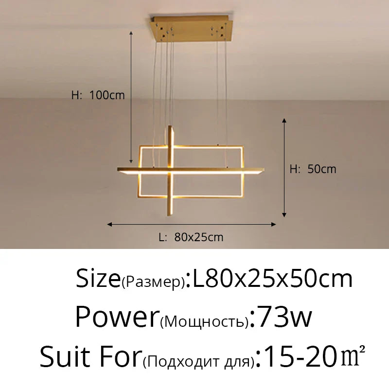 Lámparas colgantes geométricas de aluminio DecorBites™ para sala de estar, dormitorio, restaurante, comedor, cocina y decoración del hogar.
