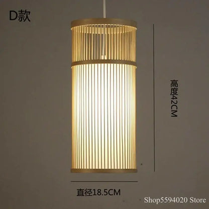 DecorBites™ Japanese Bamboo Chandelier Lights for Bedroom Living Room Tea Room Zen Lamps