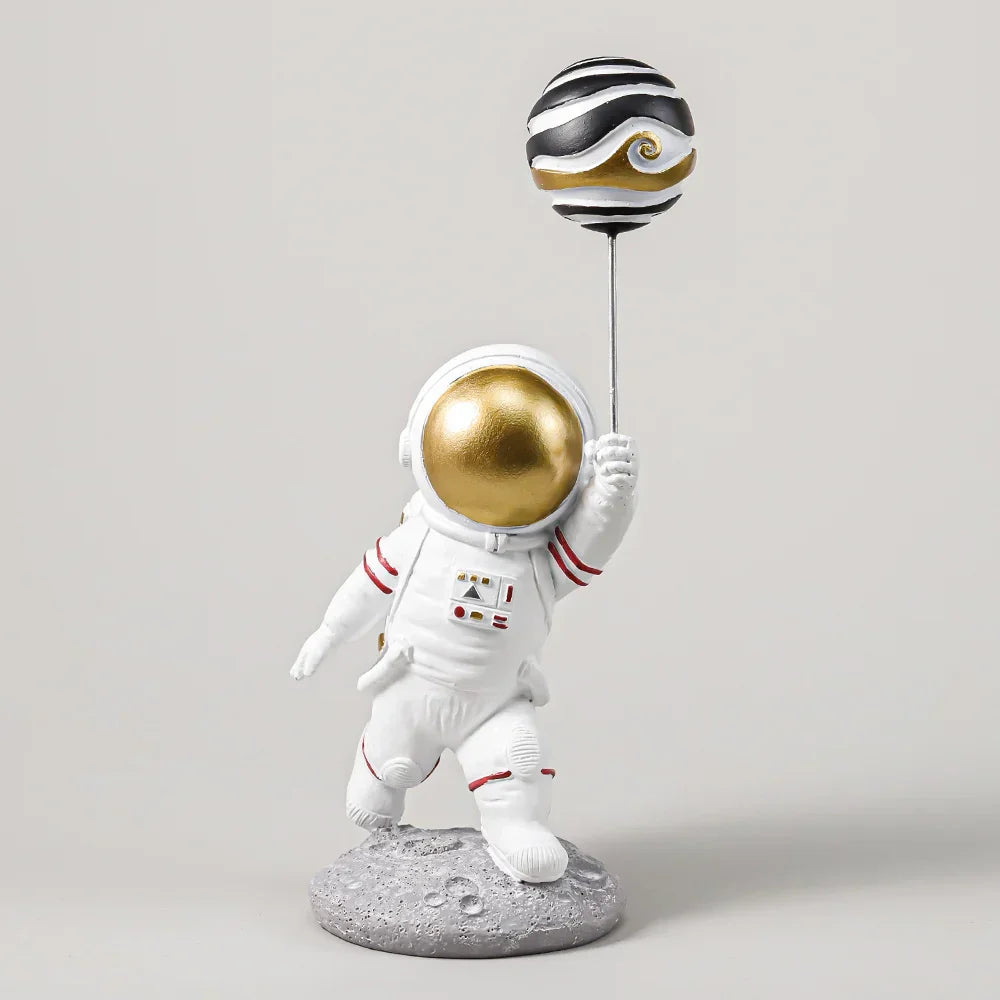 DecorBites™ Astronauts Figurines Gold Tabletop Decoration Creative Spaceman Figures
