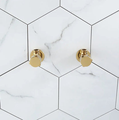 DecorBites™ Brass Triangle Valve Gold Corner Bathroom Tap Water Control 1/2*1/2 Angle valves