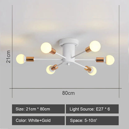 DecorBites™ LED Metal Chandeliers for Living Room - Stylish Ceiling Light for Home Decor