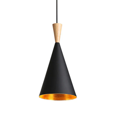 DecorBites™ Black & Gold Musical Pendant Light for Dining, Living Room, & Bar Decor