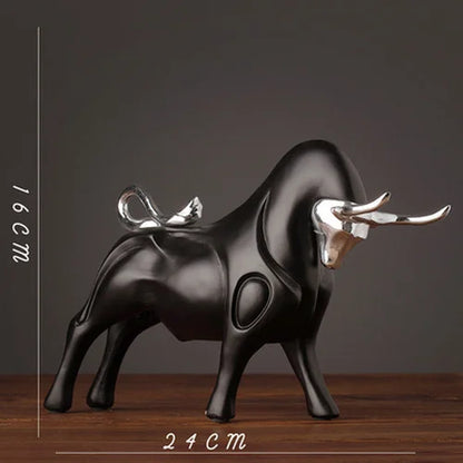 DecorBites™ Bull Sculpture Resin Animal Statue Home Decor Craft Figurine