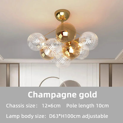 DecorBites™ Cartoon Bubble Ball Chandelier for Kids' Room, Restaurant, Study - Modern & Creative