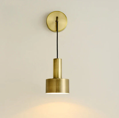 DecorBites™ Brass Wall Lamp: Minimalist Nordic Style Sconce for Living, Bathroom, Aisle Lighting