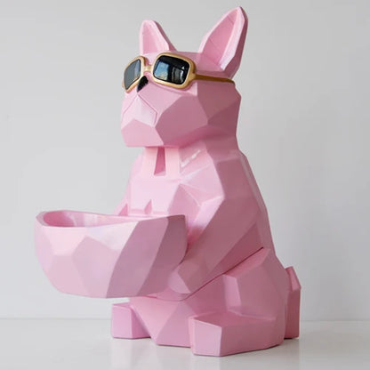 حامل مناديل الكلاب الرائع من DecorBites™ مع صندوق تخزين، ديكور منزلي للمكتب، تمثال كلب