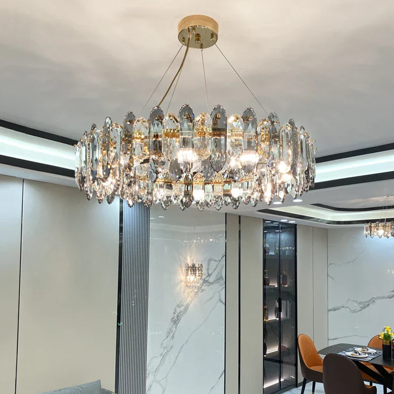 DecorBites™ Crystal Chandelier: Elegant Nordic Design for Living, Dining, Bedroom