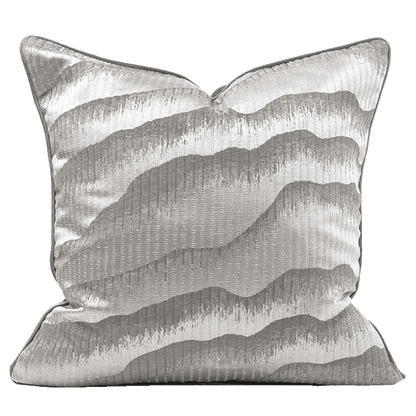 غطاء وسادة مربع من قماش الجاكار بتصميم منظر طبيعي آسيوي من DecorBites™ مقاس 45×45 سم