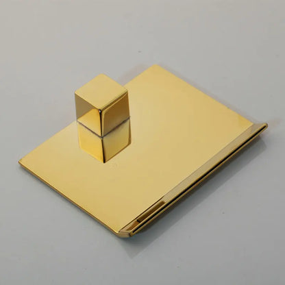 DecorBites™ Golden Plated 2-Handle Bathroom Faucet Wall Mount Waterfall Basin Mixer