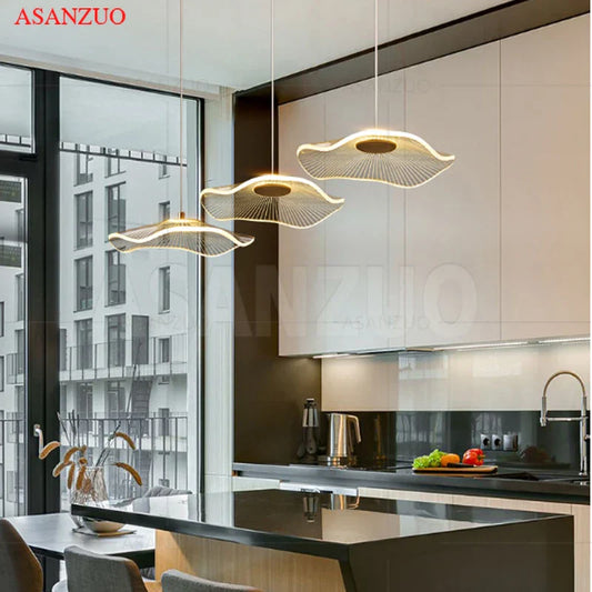 DecorBites™ Lotus Leaf Single Pendant Lamp: Modern LED Nordic Art Decor for Various Rooms