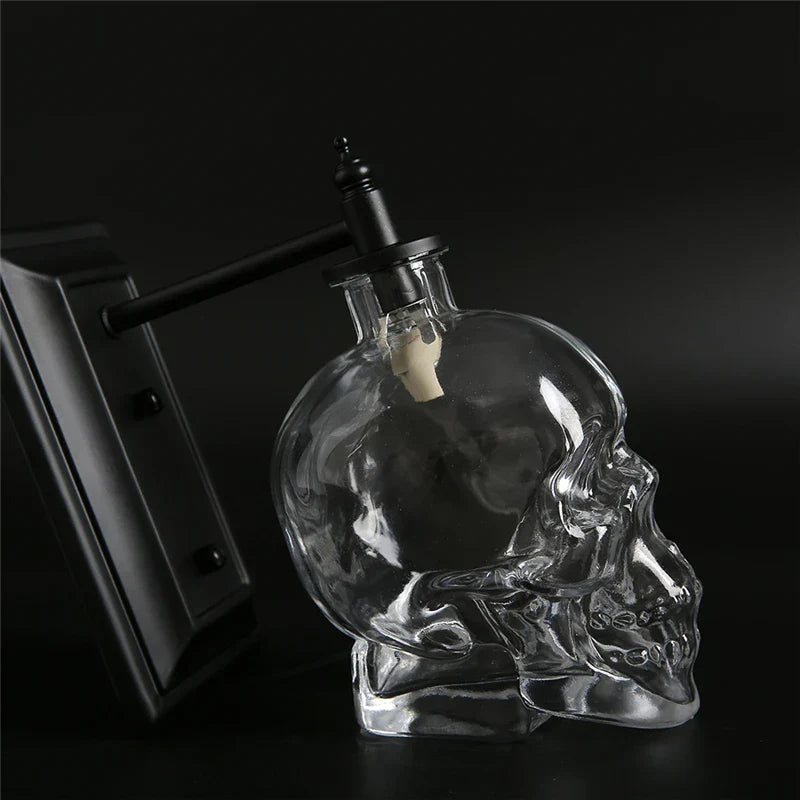Decorbites™ Glas-Schädel-Wandleuchte: Nordisch-industrielle Vintage-LED-Wandleuchte für Wohnzimmer & Schlafzimmer.