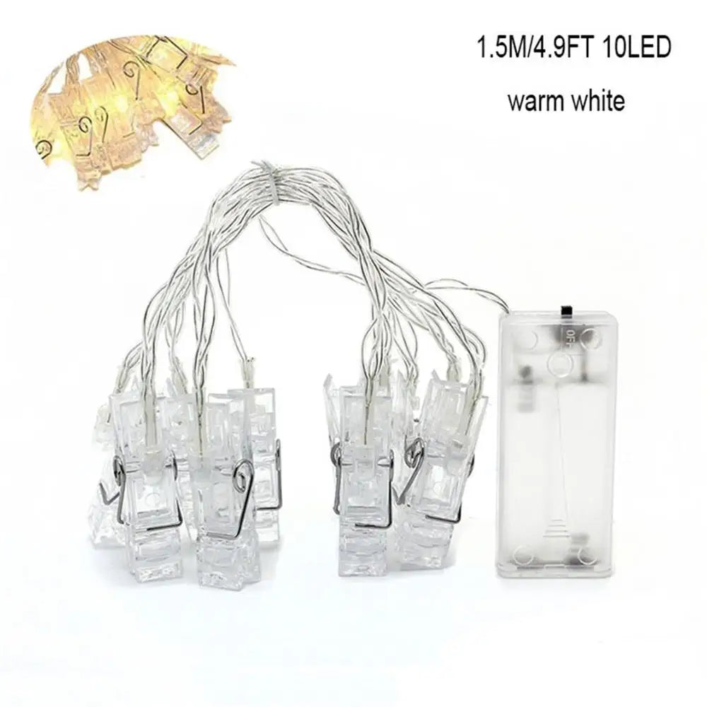 DecorBites™ LED Garland Photo Clip String Lights for Party Wedding Decor