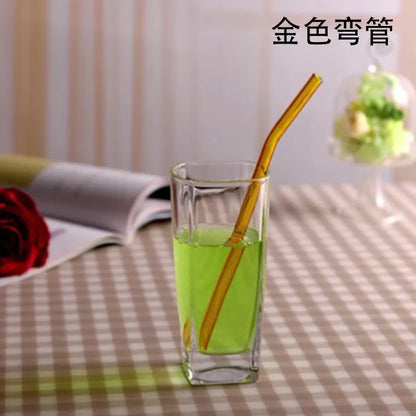 DecorBites™ Glass Drinking Straw: Eco-Friendly & Colourful Bar Accessory