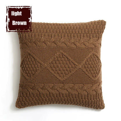 DecorBites™ Knitted Rhombus Pillowcase: Super Soft Throw Pillow Cover for Home Decor