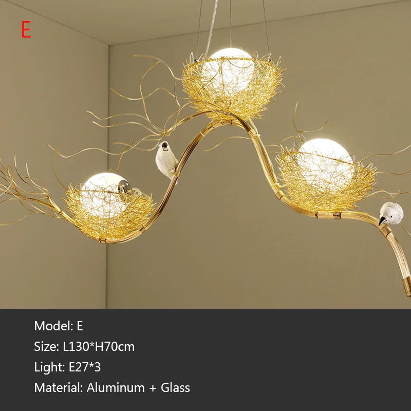 DecorBites™ Bird's Nest LED Pendant Light for Dining Room, Cafe, Bar, Restaurant Decor
