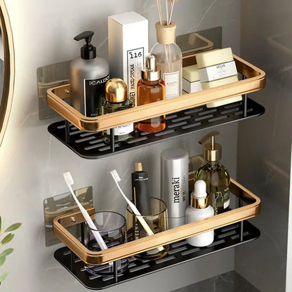 DecorBites™ Bathroom Corner Shelves Suction Cup Storage Rack Shower & Kitchen Organizer